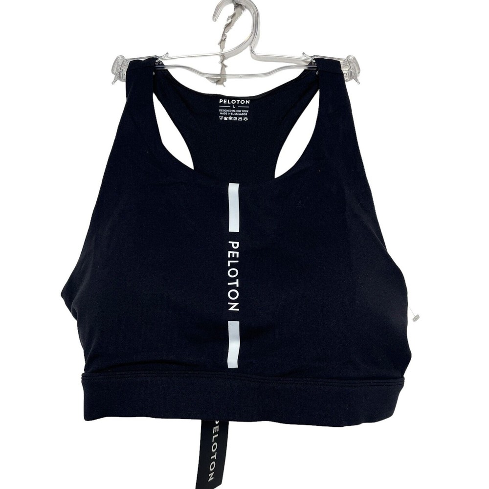 Peloton Women's Here Now High Neck Sports Bra Black FA121 Size Large